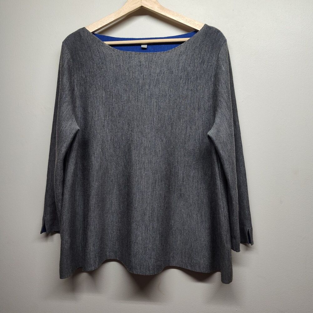 COS Sweater Women Size L Gray Wool Blend  Modest Preppy Casual Workwear Spring